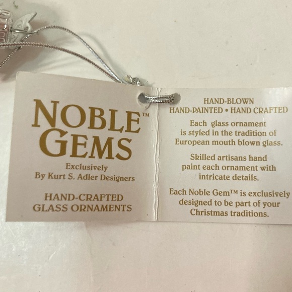 NWT Noble Gems by Kurt S. Adler Hand Blown Snowman Snowwoman baseball - Picture 6 of 6
